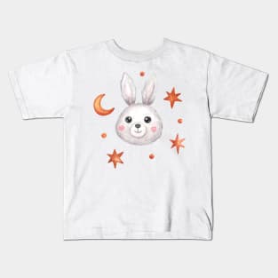 Watercolor starry bunny Kids T-Shirt